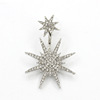 Fashionable accessory, earrings, European style, wholesale, with snowflakes