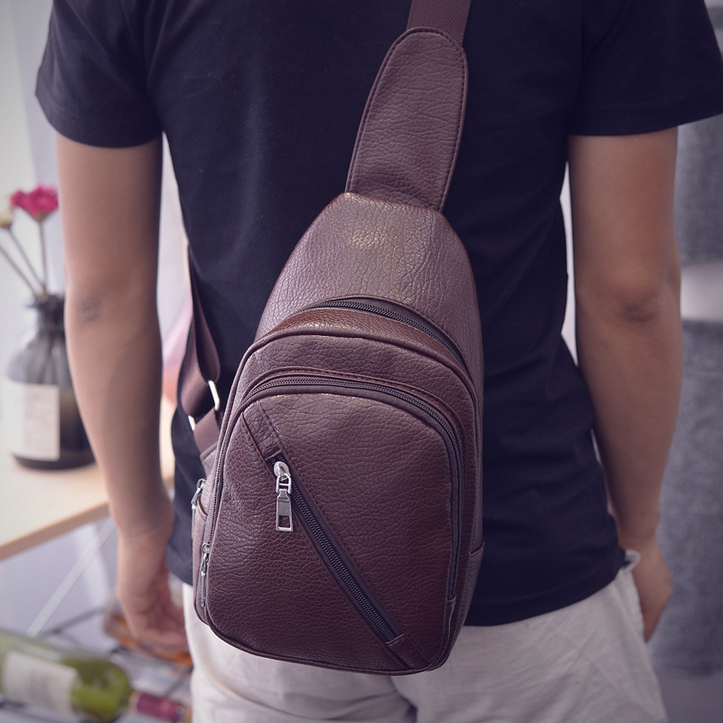 cross bag for men 单肩胸包多功能肩挎胸前包防盗男士胸包斜挎包|ru