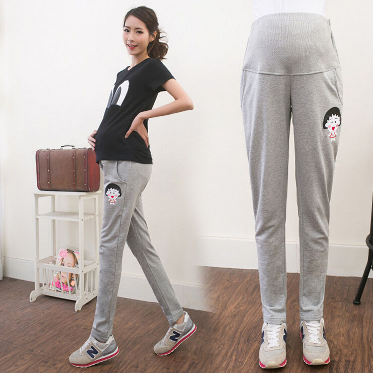 2018 New Spring and Autumn maternity dress Straight trousers Maternity Pants pure cotton trousers pregnant woman Casual pants Autumn