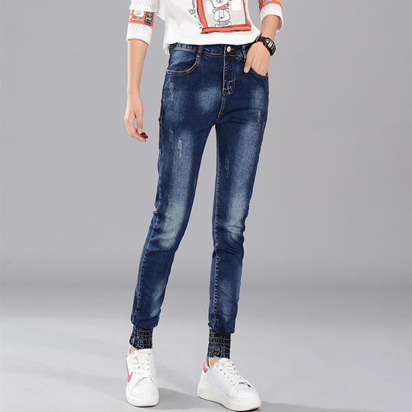 autumn and winter Korean version loose loose casual jeans female