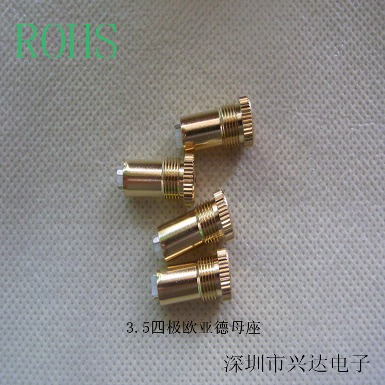 批发DC3.5四极欧亚德母头 4节耳机母座 装配式插座 音频线接头