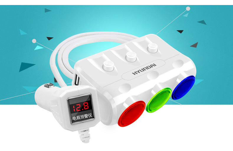 HY-26双核双USB一分三点烟器_07