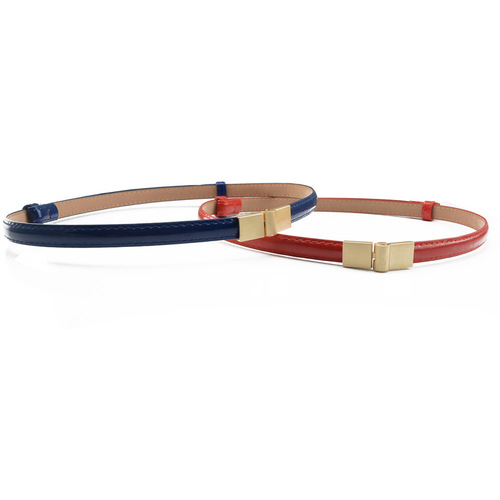 Belt for women, thin, simple decoration with skirt waist chain, elastic, fashionable, versatile buckle dress, small belt, trendy Korean version