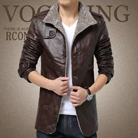 Long keep warm polyurethane jacket, plus size, slim fit