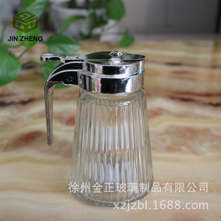 厂家供应批发  精美条纹调料玻璃壶酱油醋小容器瓶 厨房专用