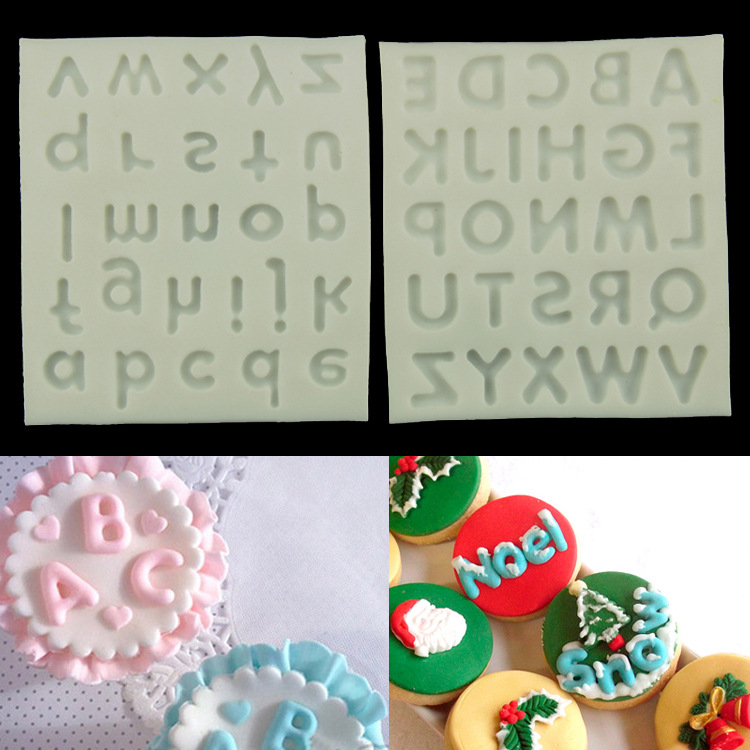 DIY выпечка сахар силиконовые формы для печенья для печенья Сухие песс желе шоколадные заглавные буквы