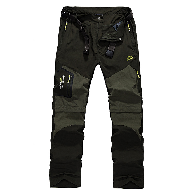 Pantalones de secado rápido al aire libre de verano Pantalones de secado rápido desmontables de dos piezas para hombres pantalones de alpinismo pantalones delgados transpirables pantalones cortos para hombres 5817