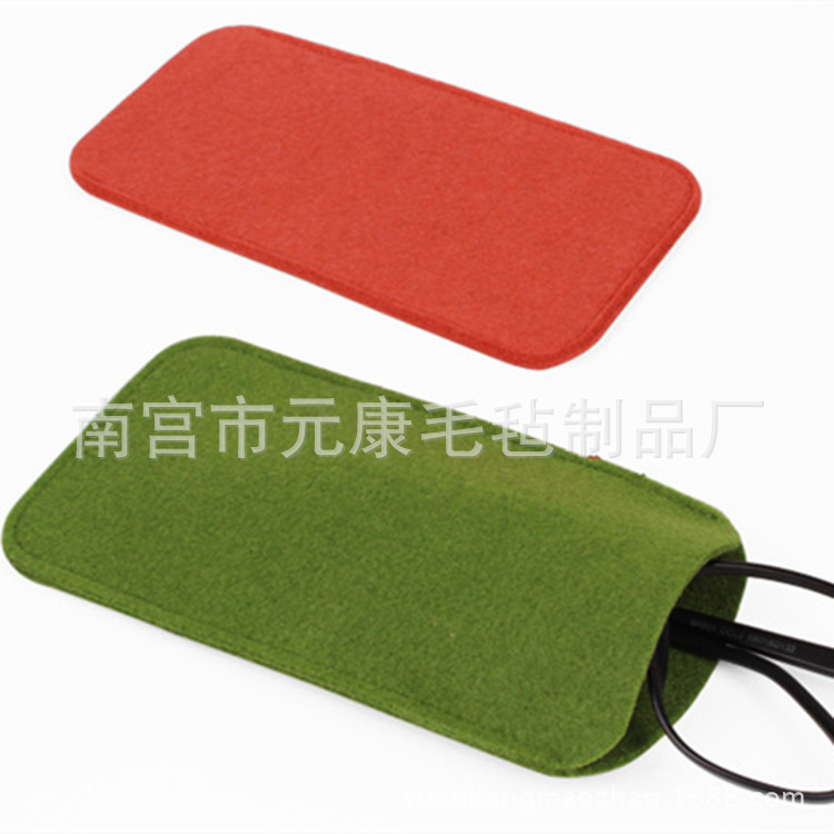 毛毡眼镜袋套子太阳眼镜盒蛤蟆墨镜盒收纳袋可爱时尚韩国复古批发