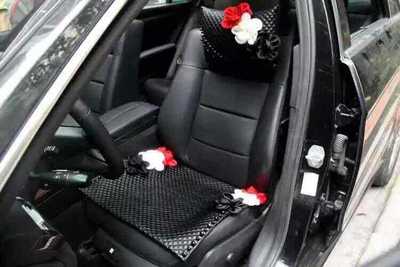 汽车座套四季通用座垫 方向盘套 靠枕 头枕 雷丝花|ms