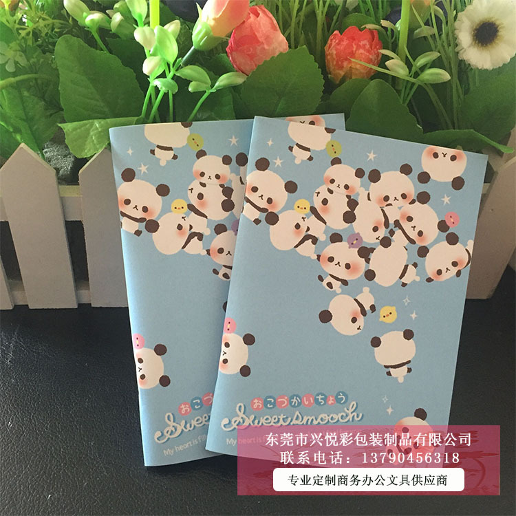 学生作业本定制 创意封面新款可爱卡通封面记事本 定制