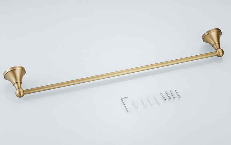 欧式全铜仿古单杆毛巾架复古五金卫浴挂件一件代发货批