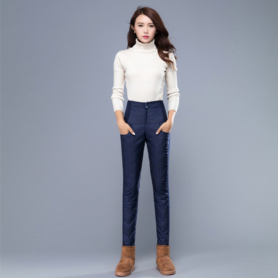 Aisi Yi 2019 winter Down pants Two-sided thickening Self cultivation Korean Edition lady Down cotton-padded trousers Pencil Pants