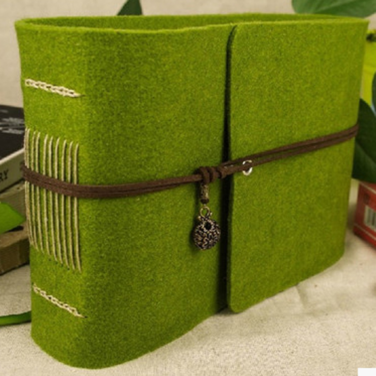 厂家批发 欧式线装毛毡本绑绳扣带款  低价批发 欢迎选购