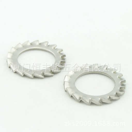 304不锈钢DIN6798A外锯齿锁紧防松太阳垫圈EXT TOOTH  LOCK WS