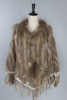 2019 Foreign trade ebay Amazon Hezi Fur collar Rabbit's hair Socket weave cloak Shawl leather and fur Vest