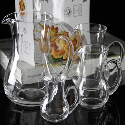 玻璃醒酒器 简约带把手红酒分酒器 时尚美观大容量耐用醒酒器