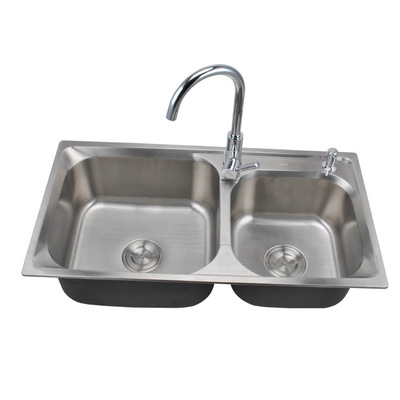 廠家直銷泰淳8143 水槽套裝 進口304不鏽鋼材質 壹體成型拉絲工藝