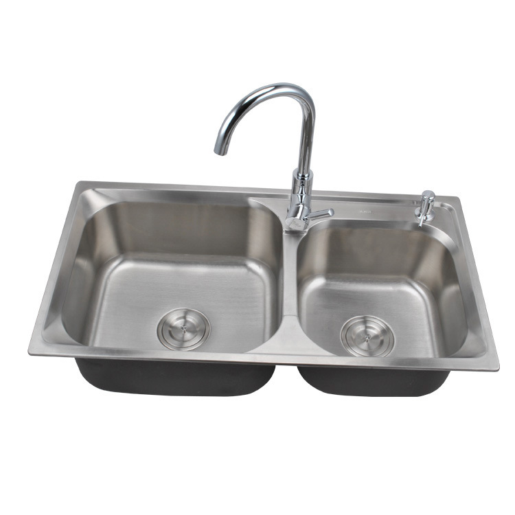 廠家直銷泰淳8143 水槽套裝 進口304不鏽鋼材質 壹體成型拉絲工藝