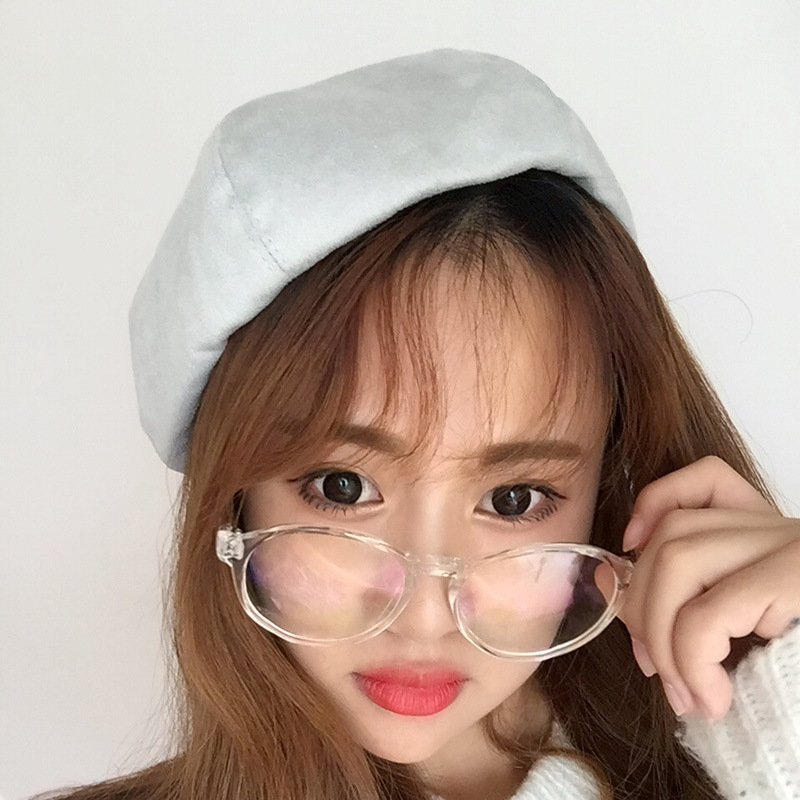 批发采购帽子-帽子女秋冬英伦时尚纯色光身鹿