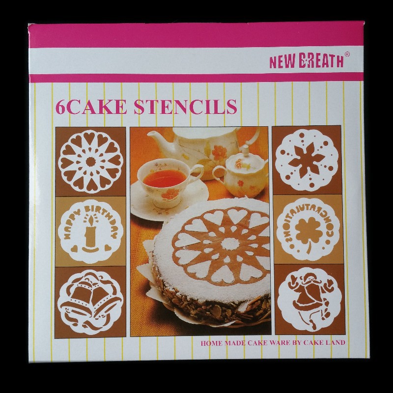 优质 白色6件套喷花模 蛋糕喷花模 印花模 糖粉筛 西点装饰