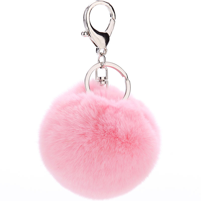 fashion Hairball + Zinc Alloy Keychain purple NHMM0654