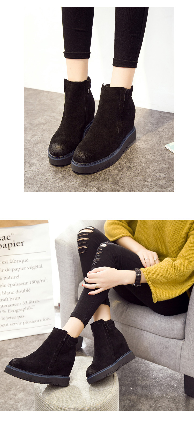 Bottes femme OU YANER en En cuir - Ref 3355319 Image 27