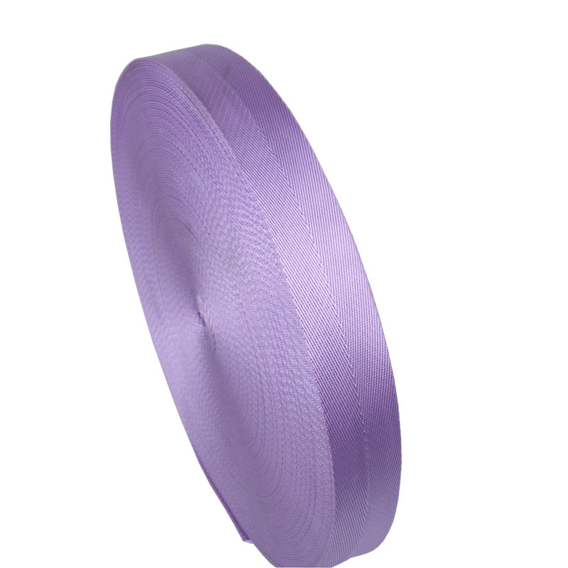 广州白云区织带厂 现货  1.5寸 3.8cm 浅紫 单人字 仿尼龙织带