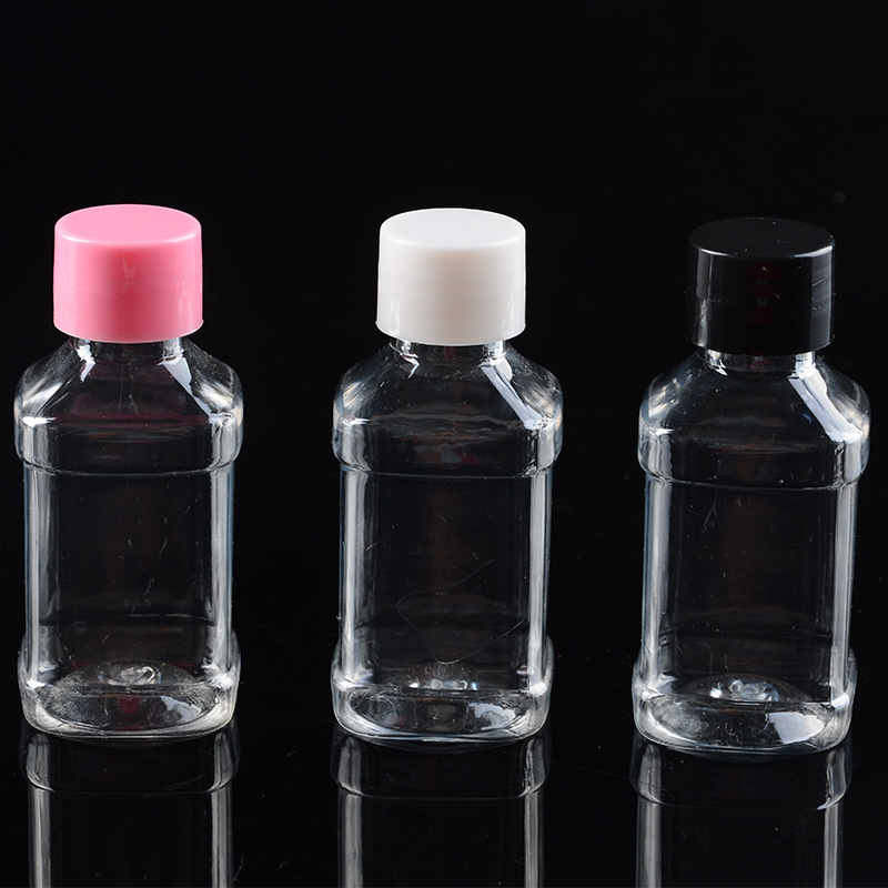 厂家批发 GS-303圆 45ml多色瓶盖透明pet塑料瓶 样品加工定制