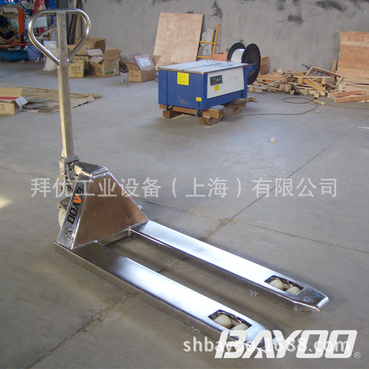 不锈钢手动液压搬运叉车,不锈钢叉车,不锈钢地牛,手动液压推车