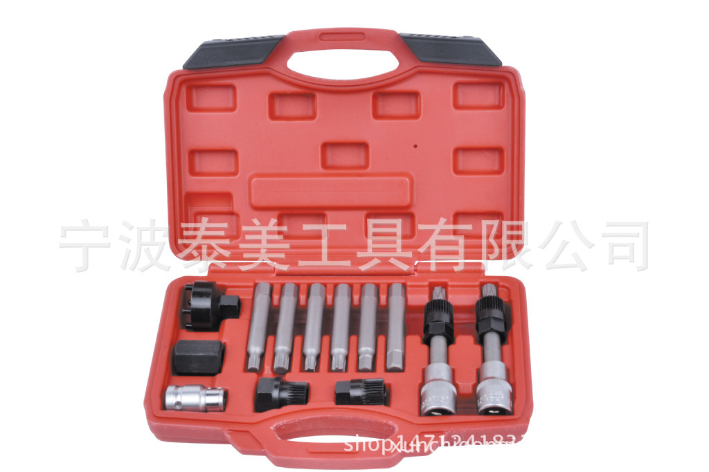 13PCS发动机皮带拆装组 发动机皮带拆装工具 皮带轮工具拆卸工具