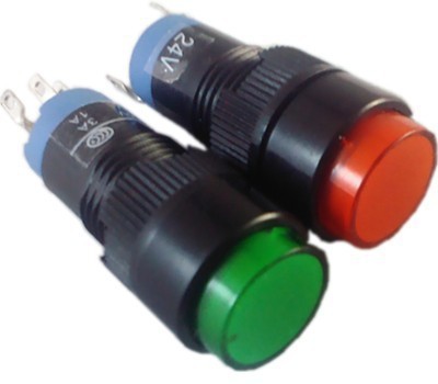 直销12mm塑料信号指示灯 LH128-LA12A小型  12V 24V 两脚|ms