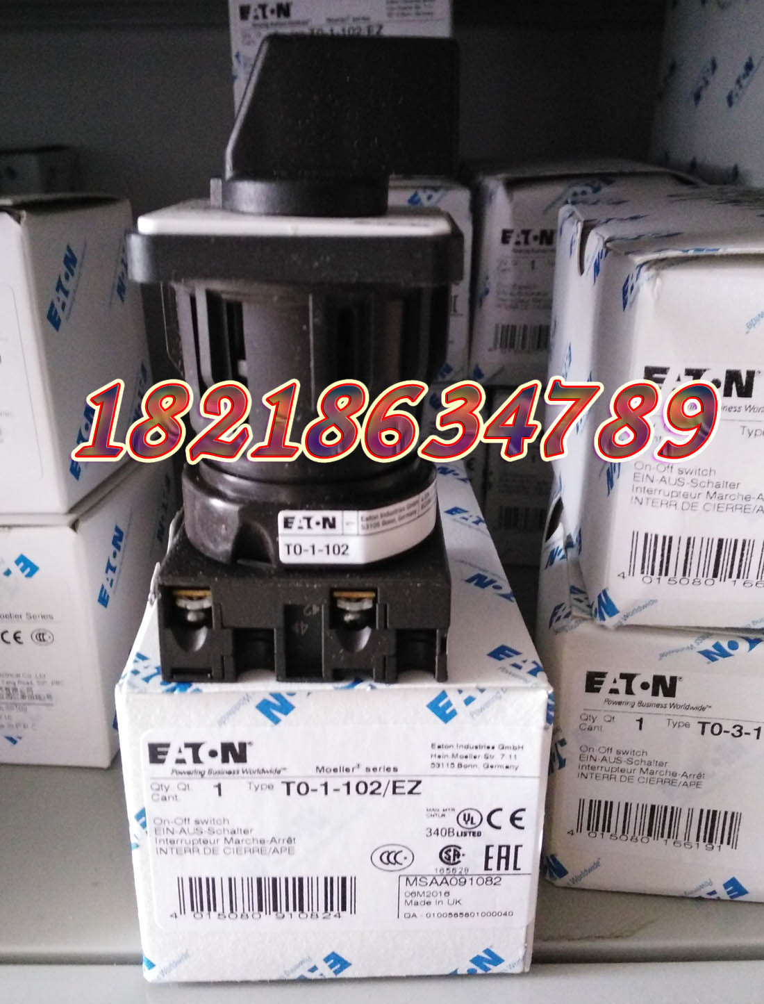 EATON T0-1-102/EZ 穆勒20A隔离开关,正品现货