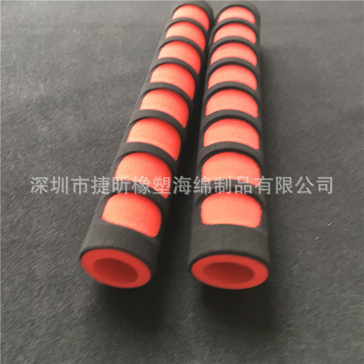 厂家生产磨砂面发泡管减震可倒角彩色橡塑发泡手把套可定