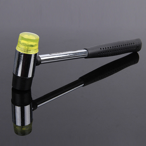 Manufacturer supplies hand tools, steel pipe handle safety hammer, transparent rubber hammer, double-head installation hammer wholesale