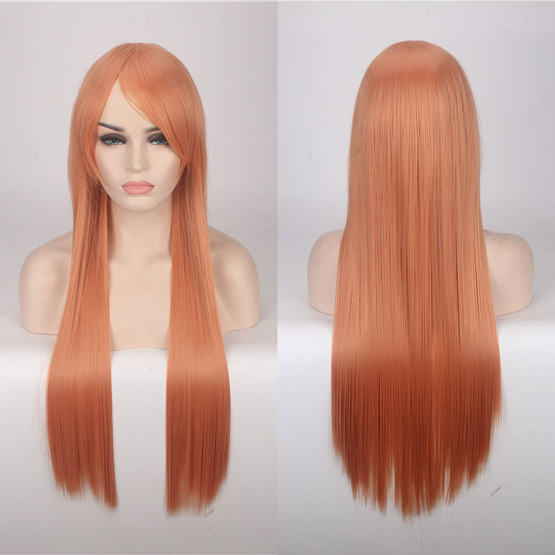 Wigs Hairdressing Supplies Straight Hair Wig Hairstyle high temperature wire Hair Material Men's Elegant Party Stage Cosplay High Temperature Wire Side Fringe Straight Hair Wigs