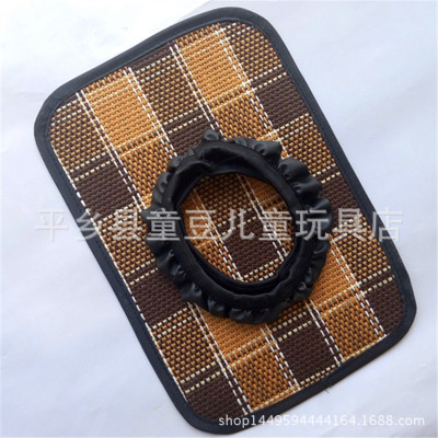 批发儿童电动汽车坐垫 夏季凉席坐垫 四轮汽车方向盘把套