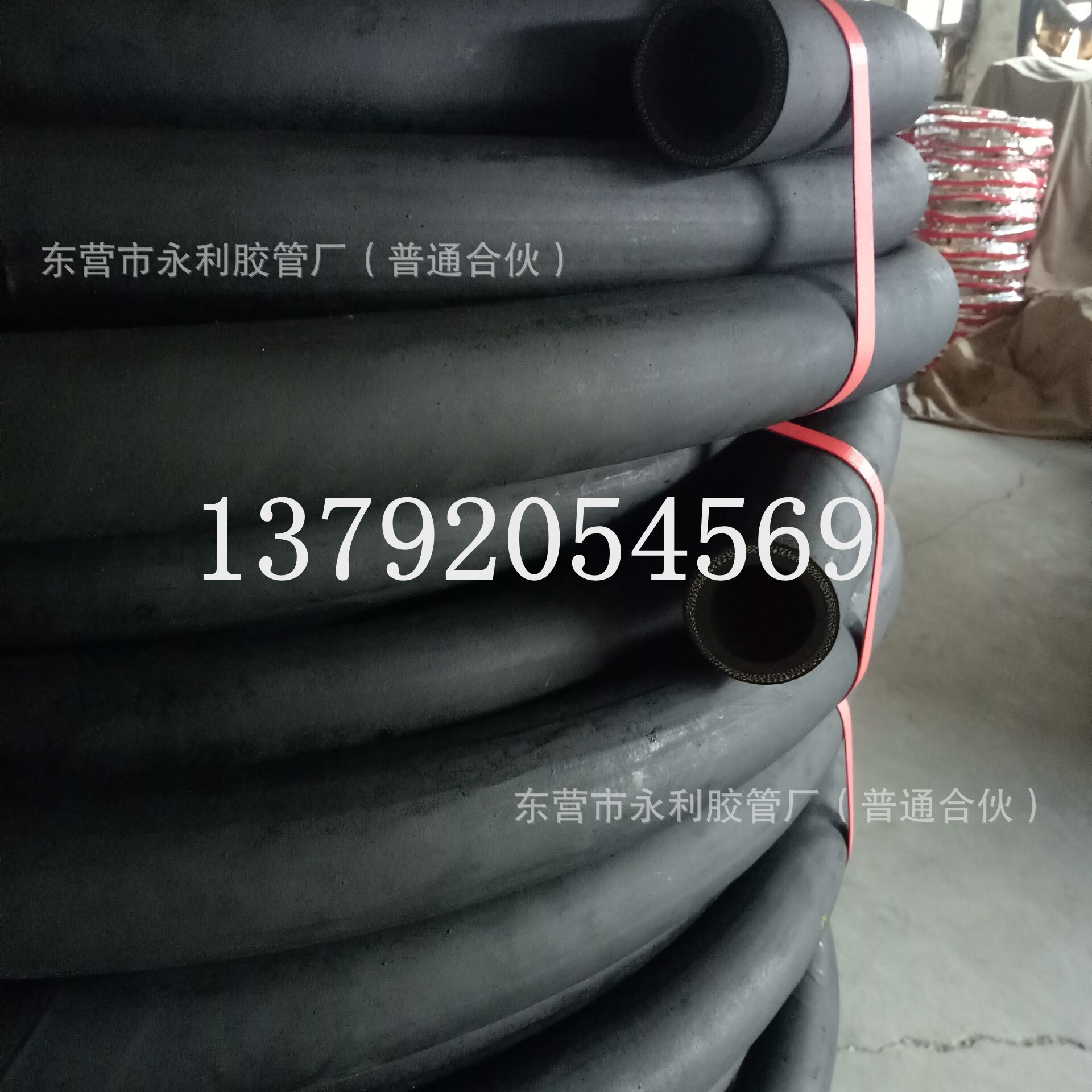 空气胶管 穿线胶管DN19-64mm光面夹布橡胶管输水胶管