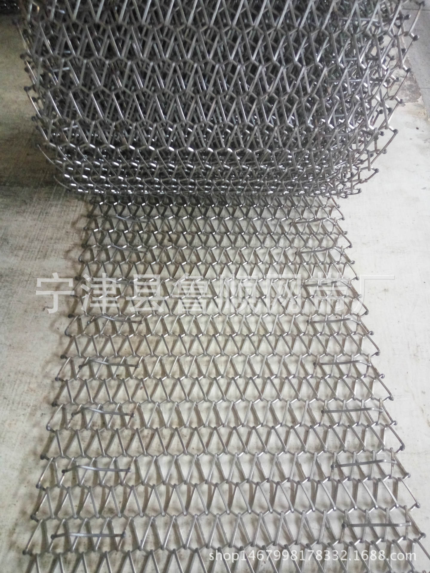 宁津鲁顺 扁丝型输送网带 耐高温304不锈钢输送网带