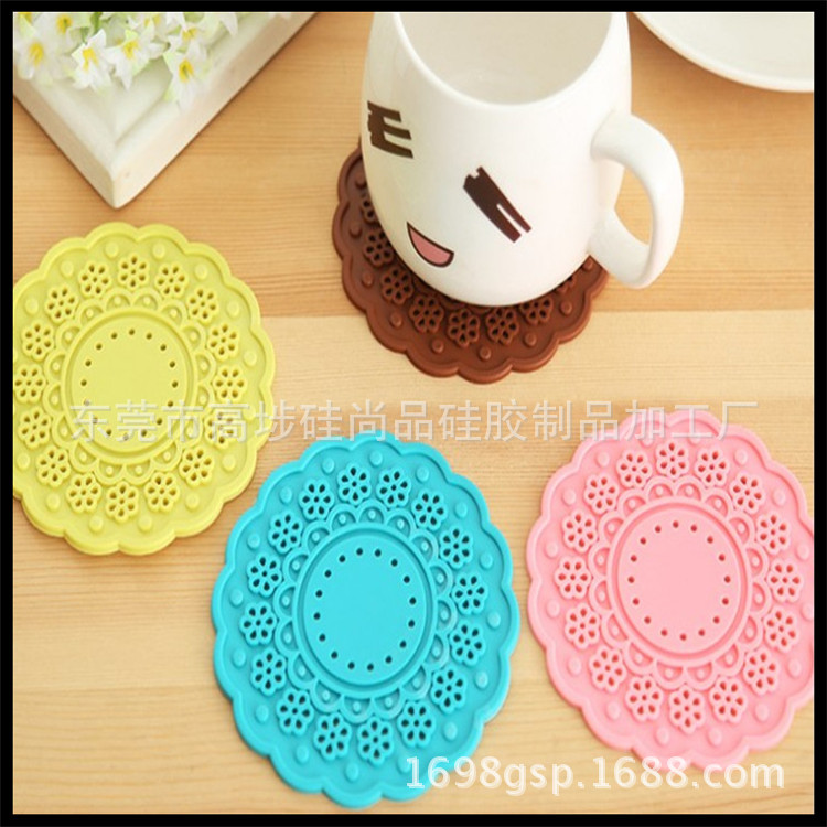 Fuente de la fábrica nuevo creativo suministros diarios de silicona montaña placemat estera de mesa juego de té estera taza de té