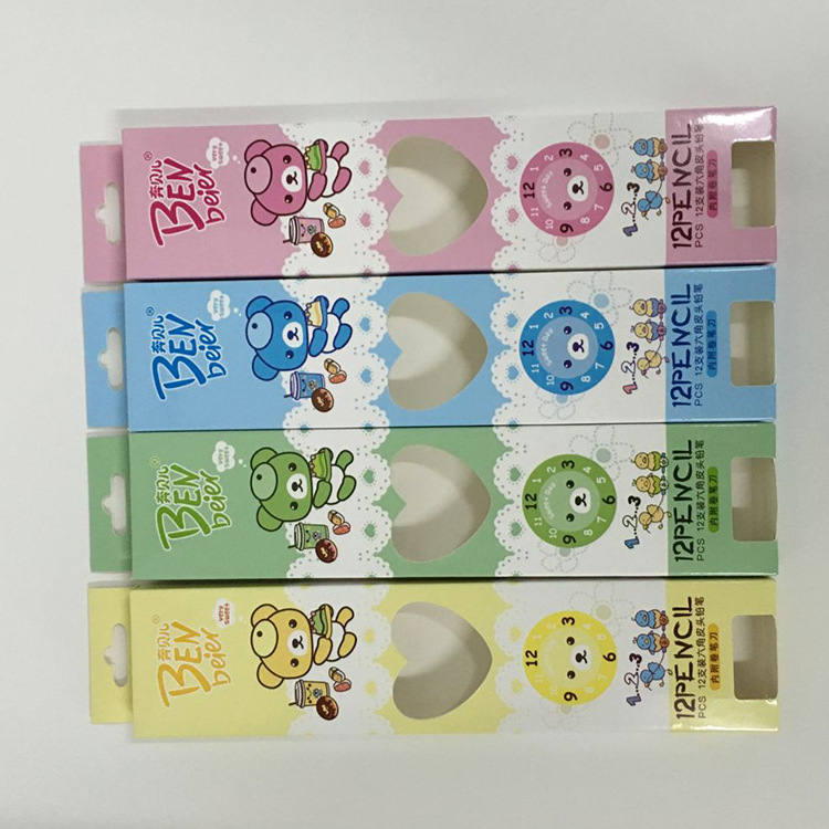 定做彩色笔包装盒记号笔圆珠笔纸盒卡通铅笔蜡笔彩盒水彩笔包装盒