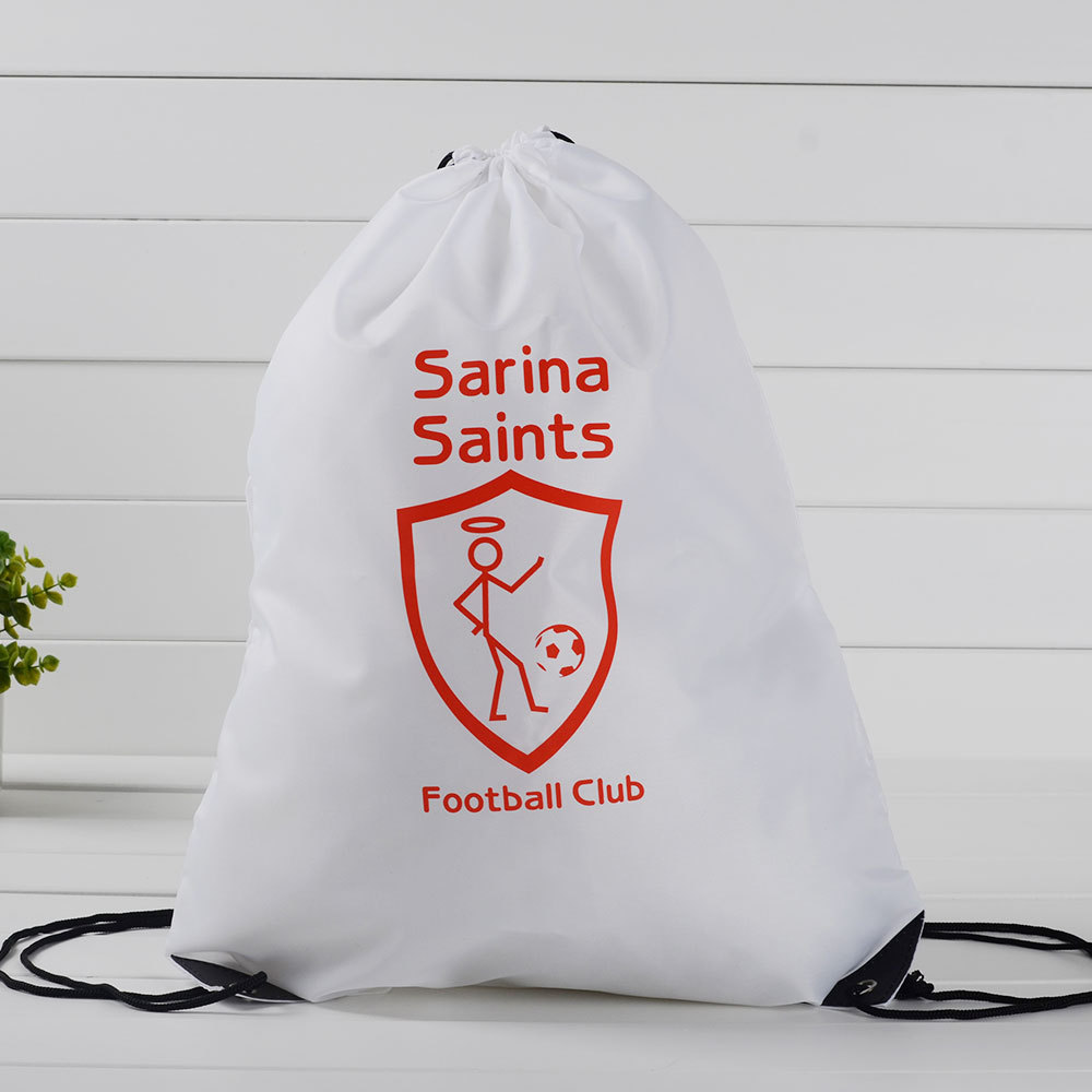 210D涤纶束口袋尼龙防水双肩背包拉链牛津布抽绳袋可印logo