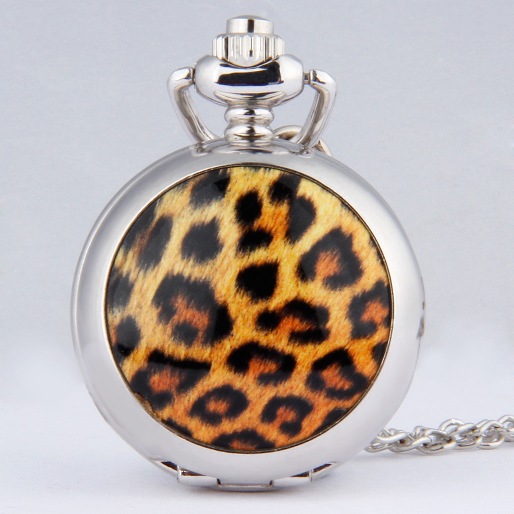 Fashion leopard pocket watch fashion small enamel watch pocket watch manufacturers wholesale 7024