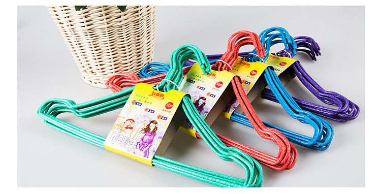 浸塑衣架_40cm服装店 地摊浸塑衣架厂 5元模