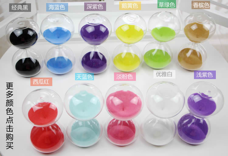 Reloj de arena temporizador cristal transparente 5/10/30 minutos/60 minutos reloj de San Valentín regalo de boda