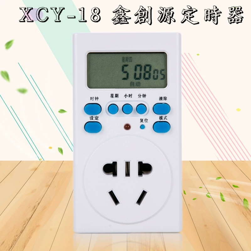 XCY-18 Xinchuangyuan Программирование временной розетки с таймером цикла аккумулятор Автомобильная защитная розетка с 5 отверстиями