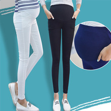 韩版孕妇装春季修身显瘦加绒加厚小脚裤弹力紧身托腹铅笔打底裤