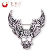 梦姿彩新款万圣节骷髅头胸针欧美流行个性衣饰厂家批发胸花订制