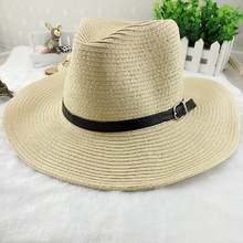 西部牛仔男士春夏天大沿檐太陽防曬沙灘可折疊遮陽涼草帽戶外帽子
