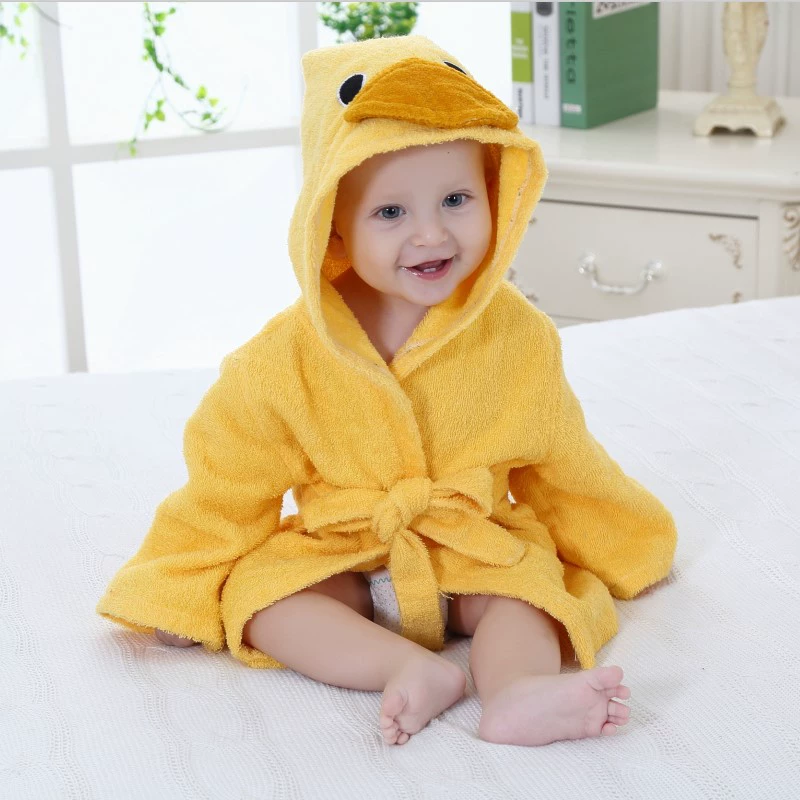 Spring cartoon children's bathrobe for men and women, pijama, Korean style, wholesale