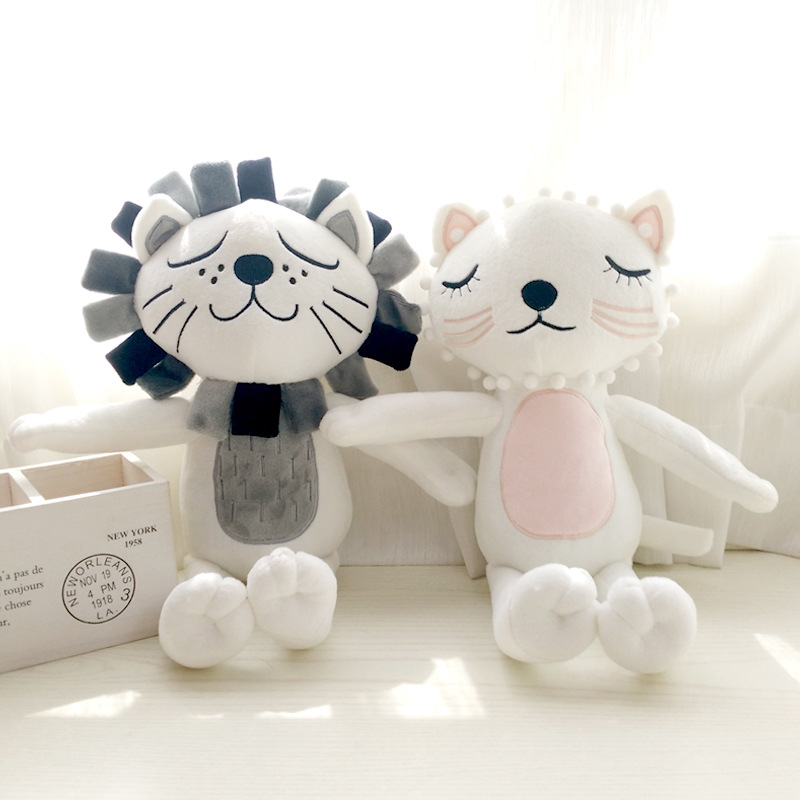 Cute cat lion plush doll